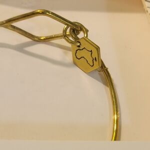 Sseko Gold Tone Brave Africa Charm Bracelet OS Empowerment New